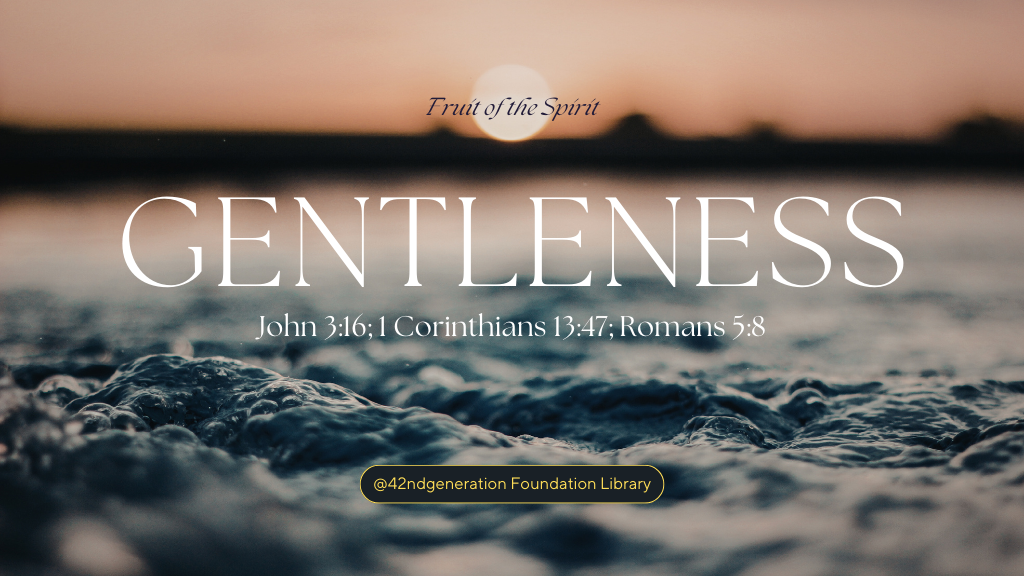 Gentleness is not weakness; it is strength under control. It is the grace to correct without crushing, to lead without pride, and to speak truth in love. 

The Spirit cultivates gentleness in us so that our words and actions reflect the tenderness of Christ. 

“Let your gentleness be evident to all.” — Philippians 4:5 

A gentle heart draws others to the peace of God. 