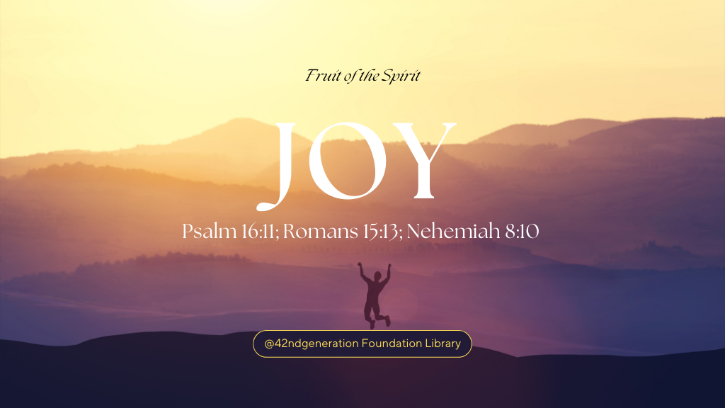 Joy is the deep gladness that comes from knowing Christ. It is not tied to what we have, but to who we have — Jesus.   Even in sorrow, the Spirit gives a joy that no situation can take away. This joy strengthens your spirit and keeps your faith alive through every season.    “In Your presence there is fullness of joy.” — Psalm 16:11   A heart filled with joy cannot be shaken by circumstances because it rests in the faithfulness of God. 